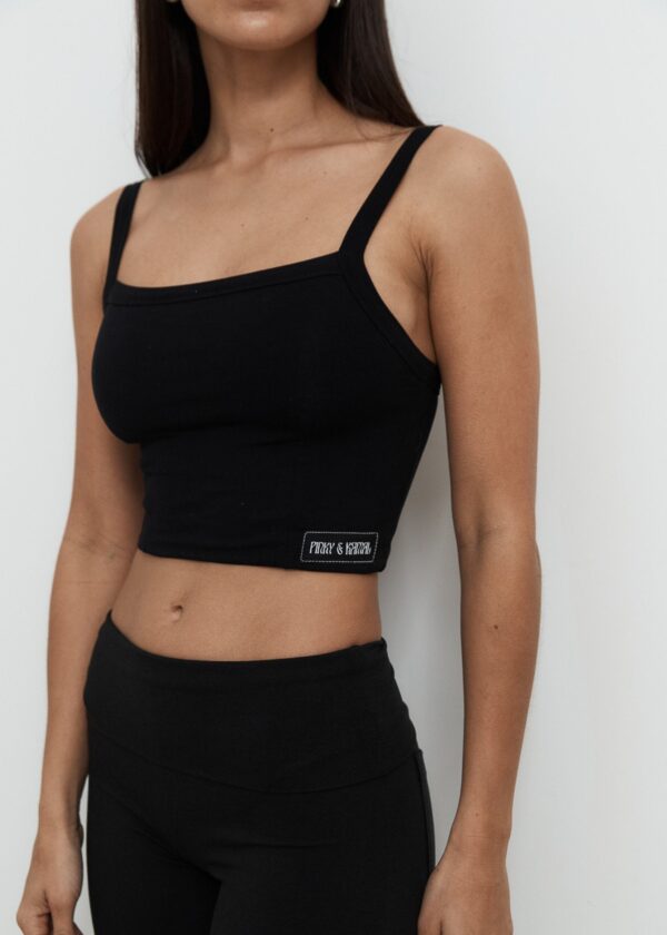 Joy Crop | Black | Organic Cotton - Image 2