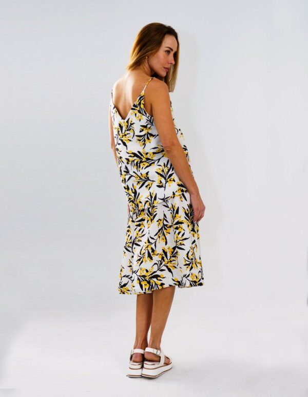 Kathleen Skirt Golden Wattles in Linen - Image 3