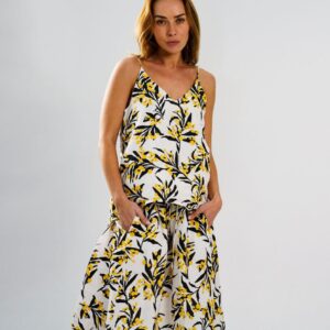 Kathleen Skirt Golden Wattles in Linen