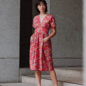 Kinsley Dress Mosaic in Linen