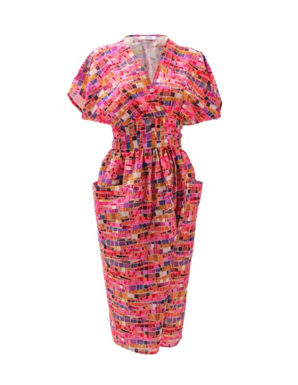 Kinsley Dress Mosaic in Linen - Image 2
