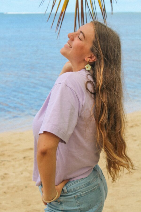 Lilac Bloom Boxy Tee - Image 4