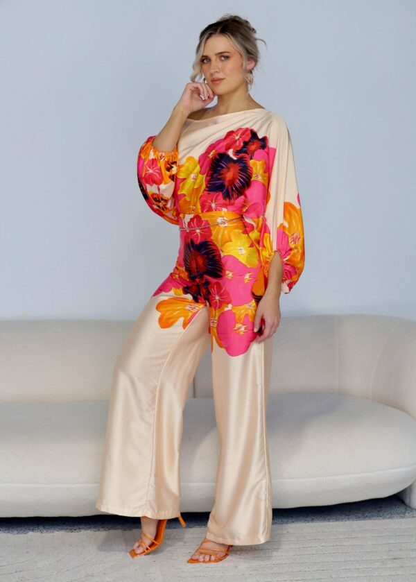 Poppy Floral Pants & Raglan Blouse Set - Image 3