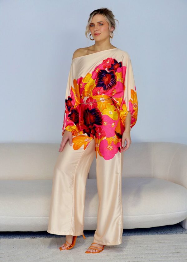 Poppy Floral Pants & Raglan Blouse Set - Image 2