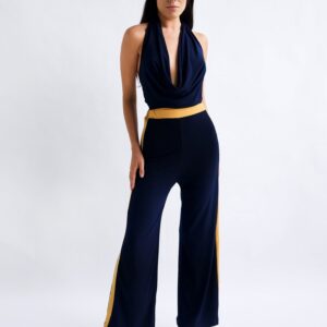 Ri Ri Pants and Halter Cowl Neck Top Set