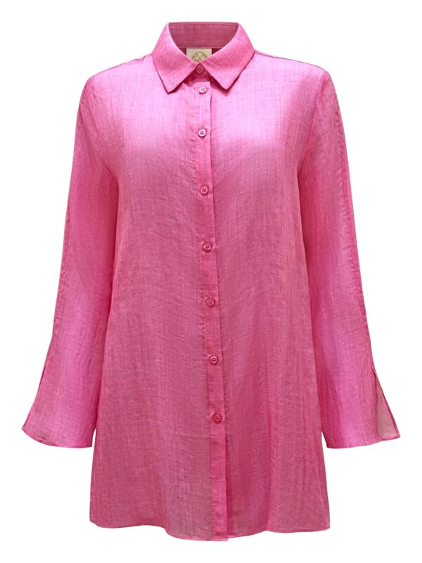 Rosa Pink Linen Shirt