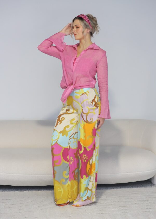 Rosa Pink Linen Shirt - Image 4