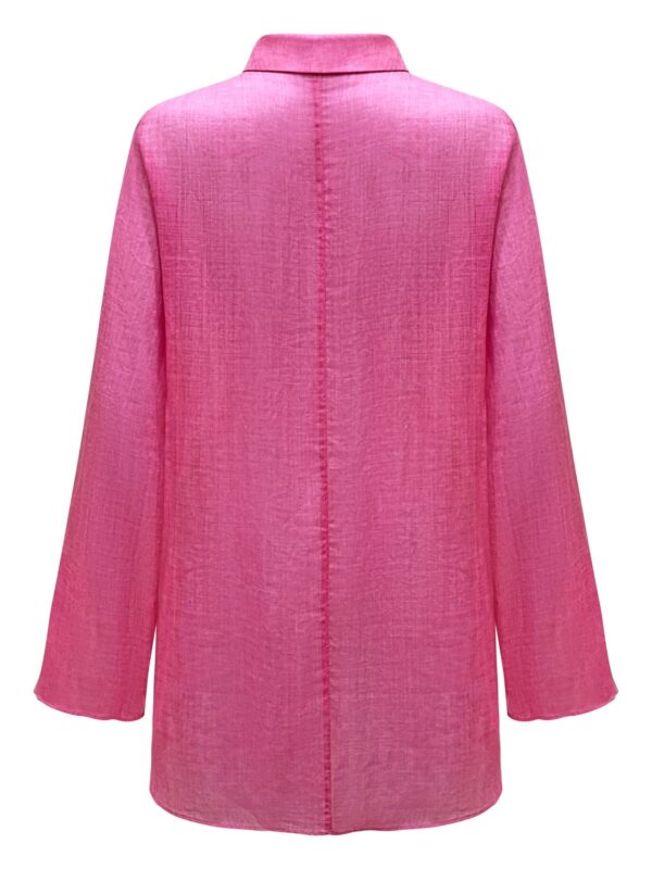 Rosa Pink Linen Shirt - Image 3