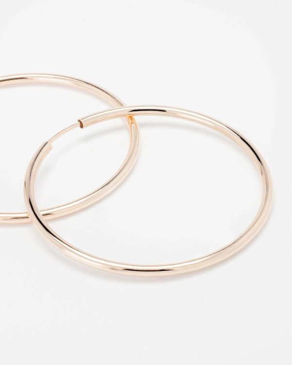 Rosé Gold Silver Hoop Earrings - Sterling Silver 925