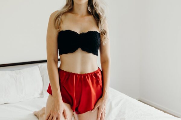 Ruby Satin French Knickers - Image 4