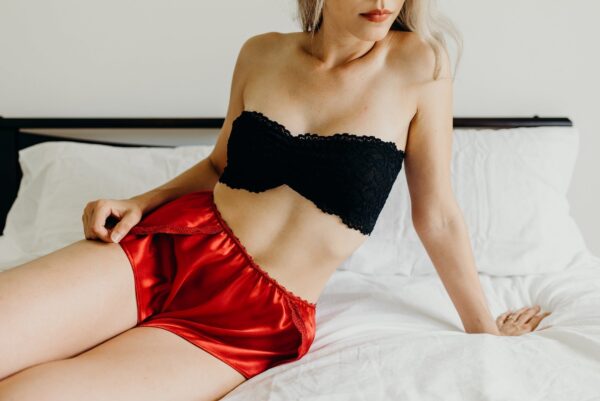 Ruby Satin French Knickers - Image 5