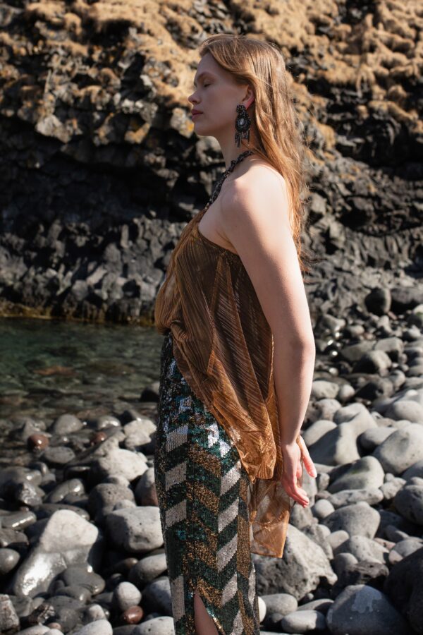 Jewel Tone Sequin Skirt - Image 7