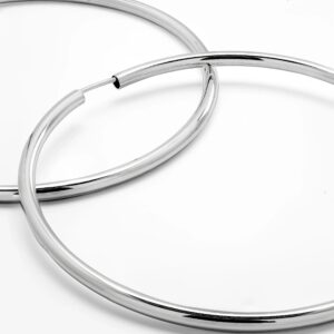 Silver Hoop Earrings - Sterling Silver 925