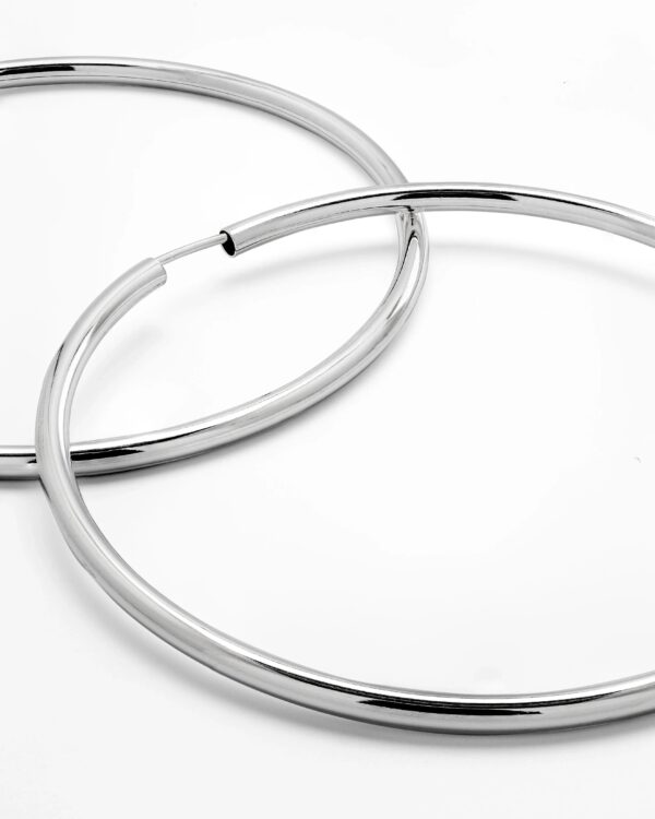 Silver Hoop Earrings - Sterling Silver 925