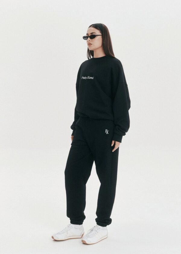 Slouchy Trackpant Pant - Black - Image 5