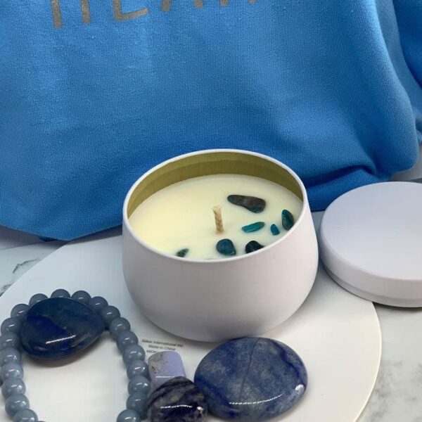 SPEAK  | Throat Chakra Wattle Aromatherapy Candle - Image 4