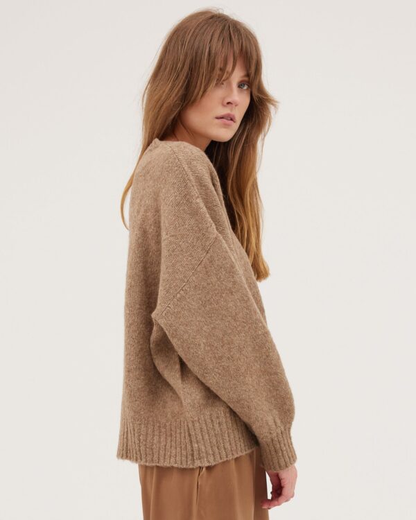 The Billow Sleeve Jumper | Shitake - Image 2