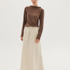 The Corduroy Tailored Skirt | Winter White
