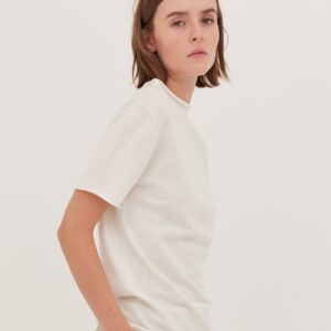 The Funnel Neck Tee | White