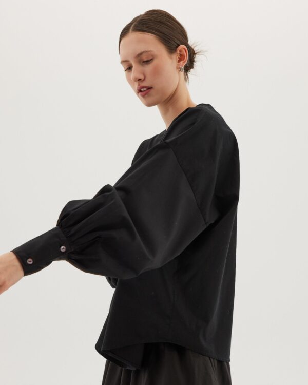 The Giza Billow Sleeve Shirt | Black