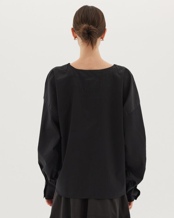 The Giza Billow Sleeve Shirt | Black - Image 2