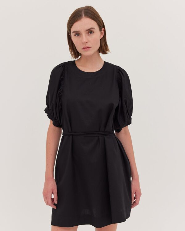 The Puff Sleeve Mini Dress | Black - Image 4
