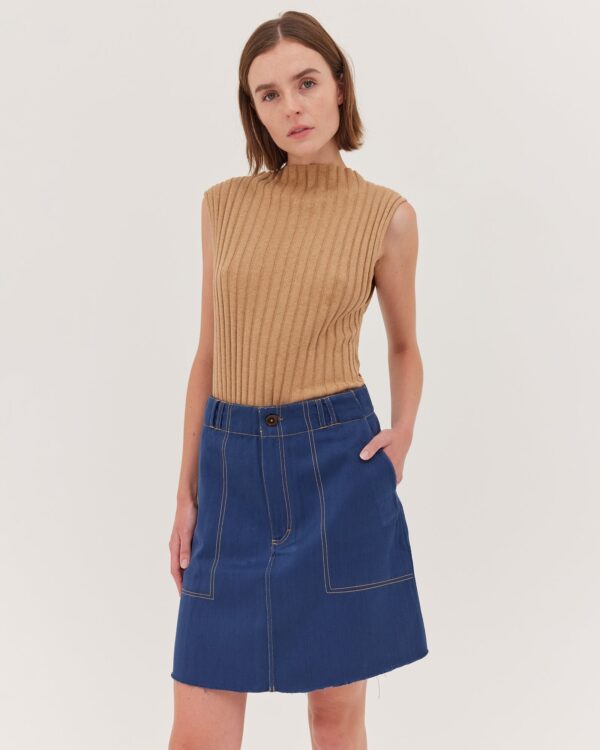 The Short Denim Skirt | Dark Indigo - Image 3