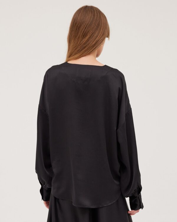 The Silk Shirt | Black - Image 3