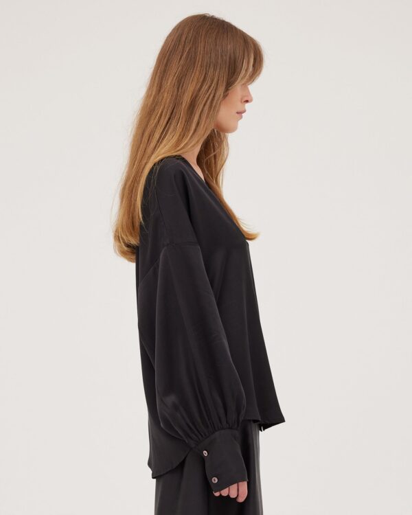 The Silk Shirt | Black - Image 2