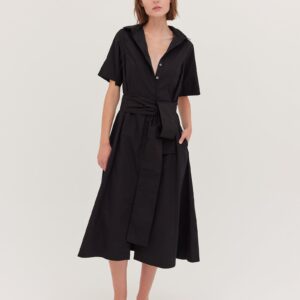The Tailored Shirt Dress | Black