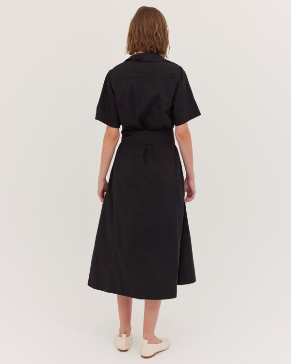 The Tailored Shirt Dress | Black - Image 5