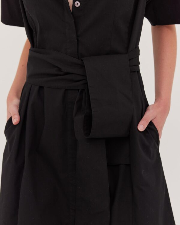 The Tailored Shirt Dress | Black - Image 3