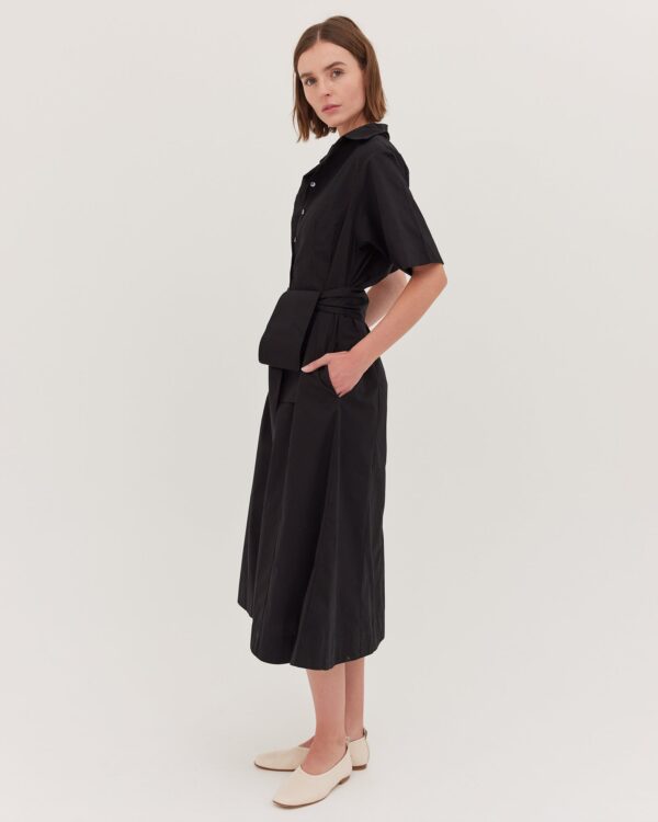 The Tailored Shirt Dress | Black - Image 2