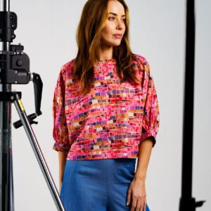 Valerie Top Mosaic in Linen