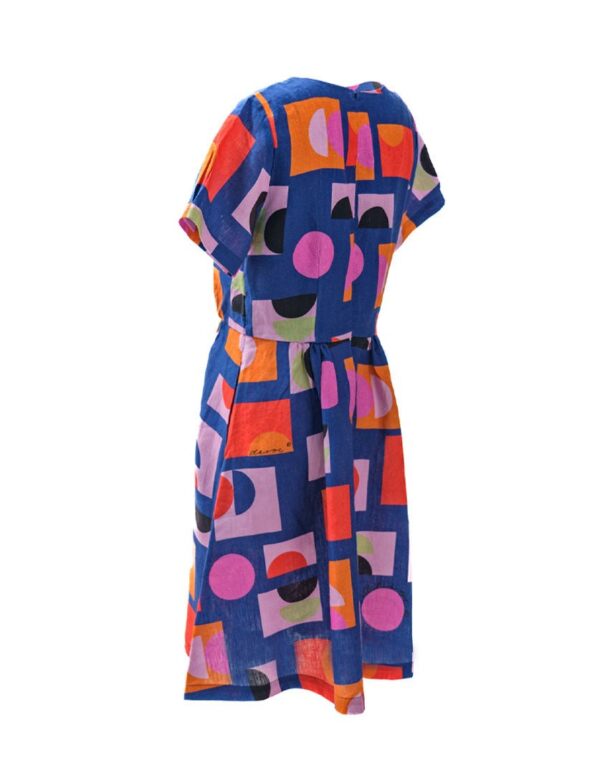 Zoe Dress Just Pretend Blue in Linen - Image 5
