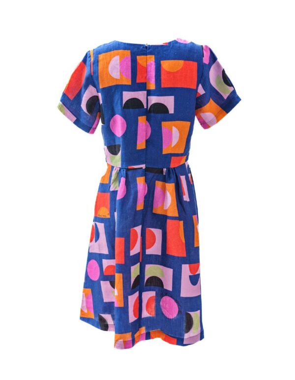 Zoe Dress Just Pretend Blue in Linen - Image 4